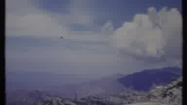 California USA (1971): Mountains Blue Sky And Puffy Clouds On A Sunny Day