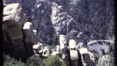 California USA (1971): Landscape With Wild High Mountains Covered By Trees In