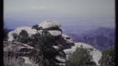 California USA (1971): Mountains And Green Trees On A Clear Sunny Day