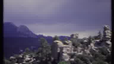California USA (1971): Forest With Mountains In The Background And Long Road Going