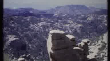 California USA (1971): Wild Nature With Mountains Near Savannah With Trees And