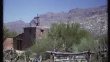 California USA (1971): Monastery Of Christ In The Dessert With Wooden Horse