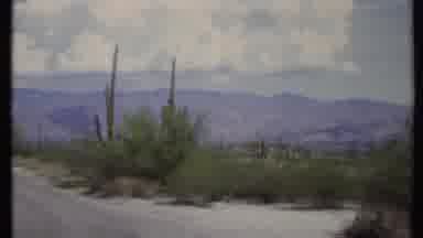 California USA (1971): A Shot Of The Arizona Desert In The Evening