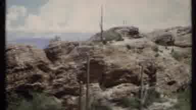 California USA (1971): Nature And Large Rocks In The Landscape And Cacti With Sand