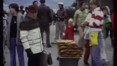 Ithaca New York (1979): People Fill The Stands As Others Go To Get Food That Is In