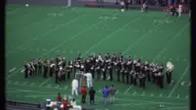 Ithaca New York (1979): Bands Play On Football Field