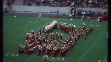Ithaca New York (1979): Marching Band Plays Show On The Football Field Before The