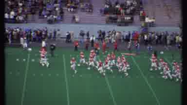 Ithaca New York (1979): Massive Football Team Wearing Red And White Uniforms