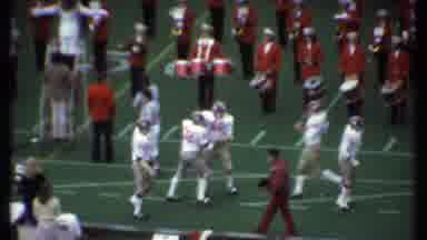 Ithaca New York (1979): American Football Players Playing Having Fun Scoring