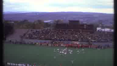 Ithaca New York (1979): Football Players On Playing Field Of Stadium On A Clear