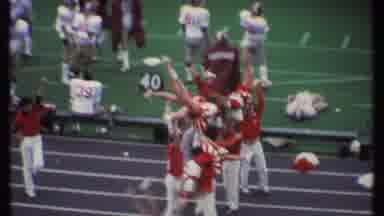 Ithaca New York (1979): Old Football Game Happening And The Cheerleading Team