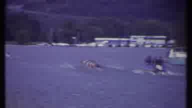 Ithaca New York (1979): Pair Of Sculler Rowers In Water On A Clear Day