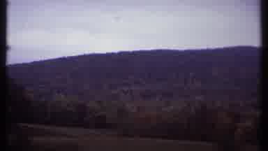 Ithaca New York (1979): Mountain Range With Trees And Homes