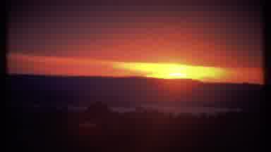 Ithaca New York (1979): Sunset On Sunrise Filmed From A Car Or Bus Window