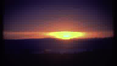 Ithaca New York (1979): Beautiful Yellow And Orange Sunset Setting Behind The