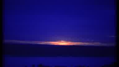 Ithaca New York (1979): Sunset In The Distance Hiding Behind Clouds With Mountains