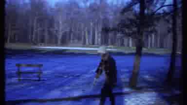 Ithaca New York (1979): Two People In A Snowy Park Throwing Snowballs At Each