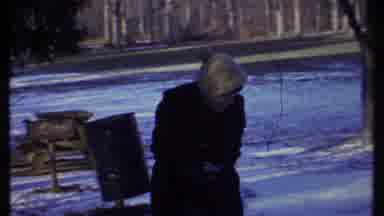 Ithaca New York (1979): People Playing With Snowballs Tossing Them At Each Other