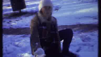 Ithaca New York (1979): Young Child Playing In The Snow On A Dark Afternoon
