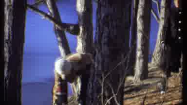 Ithaca New York (1979): Beautiful Lake With People Hiking Wearing Cold Weather