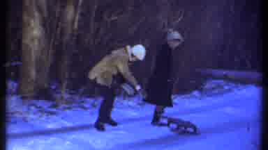 Ithaca New York (1979): Picking Up Snow And Making A Snowball