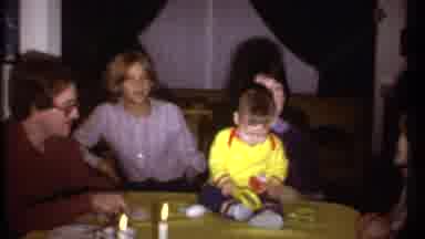 Ithaca New York (1979): Old Footage Of Family Looking At Child With Very Yellow