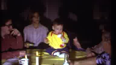 Ithaca New York (1979): Lovely And Excited Family Is Playing With A Baby Sitting