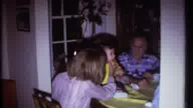 Ithaca New York (1979): Man And Woman Baby Family Indoors Table