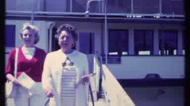 Vermont USA (1984): Vintage Two Women On The Ticonderoga Of Burlington