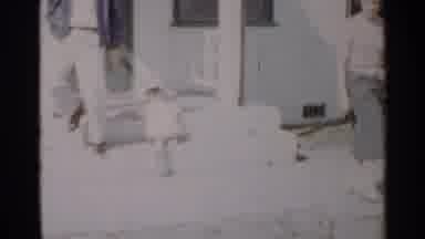 Japan (1952): Man And Woman Walk Away From House As Toddler Works Her Way Down