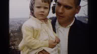 Japan (1952): Father Holds Daughter And Tickles Her With His Left Hand Then