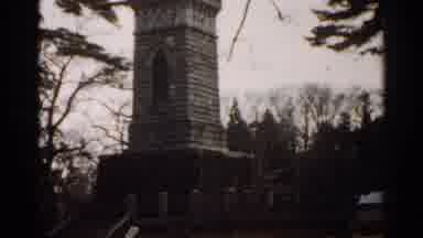 Japan (1952): Dark Looming Stone Structure Standing Upright In Dark Field With