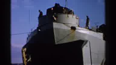 Japan (1952): Boat Is Seen Then Three Soldiers Each Tip Their Hat One At A Time