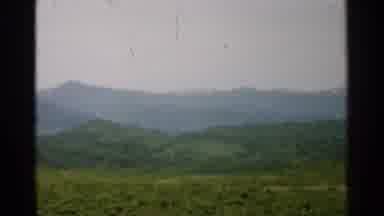 Japan (1952): Green Trees On A Snow Peaked Mountain Range And A Valley Surrounded