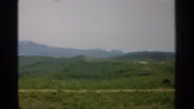 Japan (1952): Greenery Field With Mountains And Dirt Road