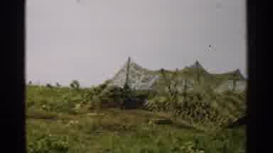 Japan (1952): A Tent Camouflage The Green Cover Of Grassy Landscape And Trees