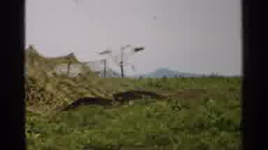 Japan (1952): Heavy Artillery And Camouflage Tents In The Trenches In Peaceful