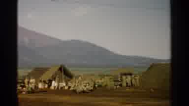 Japan (1952): An Army Camps Out With Tents In A Mountainous Area