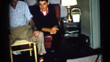 New Hampshire (1952): Men Sit On Chairs While Dinner Is Being Prepared And Layed