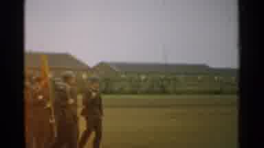 New Hampshire (1952): Soldiers In Green Helmets And Uniforms Practice Marching