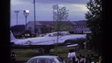 Japan (1953): A Plane Parked In The Grass Has Drawn Crowds Of Onlookers
