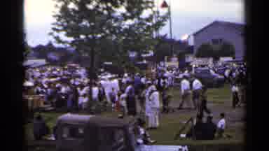 JAPAN-1953: People Gathered At The Festival With Food Trucks And A Lot Of Activity