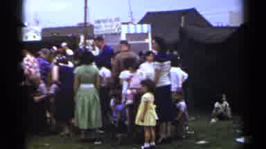 Japan (1953): Community Gathering Of People At Local School Fair