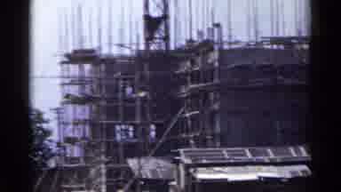 Japan (1953): Construction Site Of A Mid-Rise Building
