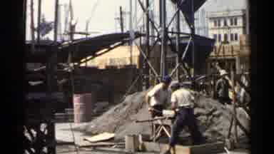 Japan (1953): Arrogant Workers In A Crowded Work Sight Who Are Tired