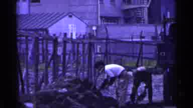 Japan (1953): Two Workers Digging In A Heap Of Soil