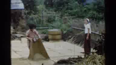 Japan (1953): Little Girl Folds Mats Another Starts To Help And Baby Girl Watches