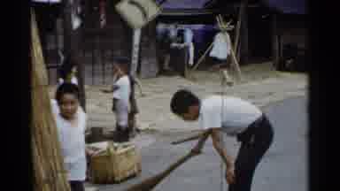 Japan (1953): Life At Home With Child Chores Inside And Outside The House