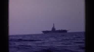 California (1955): Boat Sailing Fast On The Ocean A Woman Standing On The Boat In