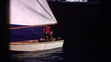 California (1955): People Smiling And Sailing On A Small Boat As A Little Girl